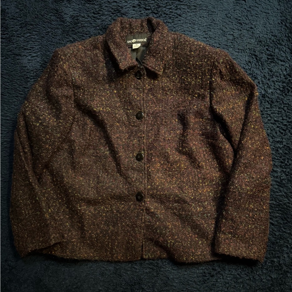 Purple Wool Blend Jacket